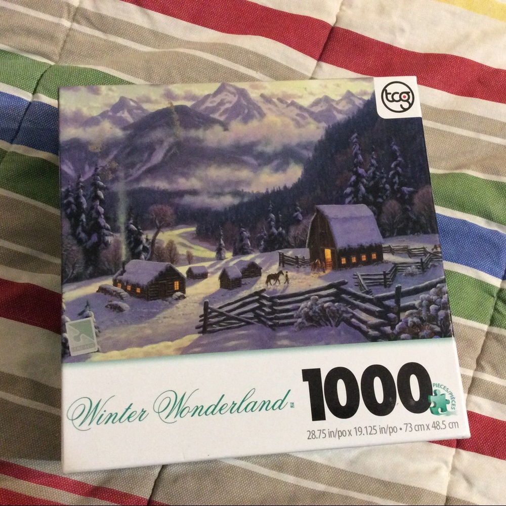 New TCG Sure-Lox 1000 pc puzzle Winter Wonderland